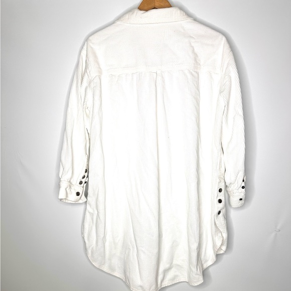 We The Free Ivory Off White Corduroy Long Shirt Jacket Size XS - Picture 3 of 5